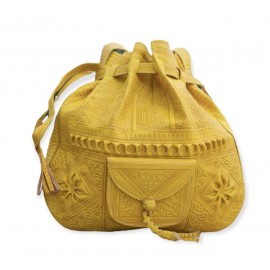 Sac à bandoulière jaune en...