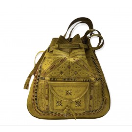 Sac à bandoulière jaune en...