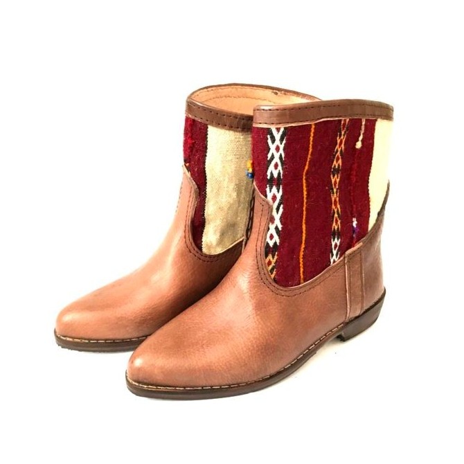BIG SALE! Genuine leather boots with Kilim Handmade by Cuiroma