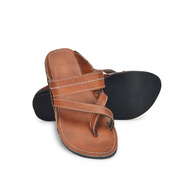 Moroccan crafts sandal in natural leather - Cuiroma