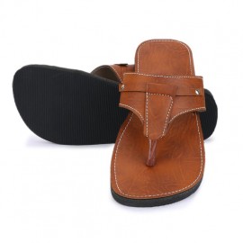 Moroccan crafts sandal in natural leather - Cuiroma